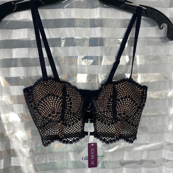 Adore Me Black Lace Bra - Picture 1 of 5